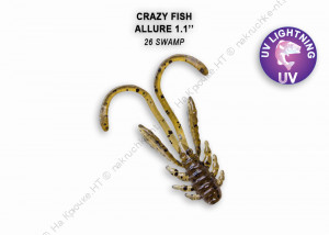 ALLURE 1,1"  46-27-26-6 Силиконовые приманки Crazy Fish