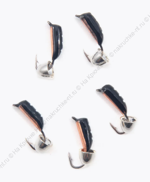 Мормышка вольф. безнасадочная "ЯМАН" Столбик №3, d-2 мм, L-7 мм, вес 0,60 гр., колокол серебро , цв.