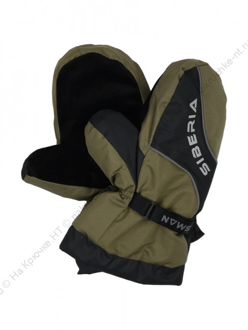 Рукавицы Siberia цвет Хаки Черный ткань Breathable 14