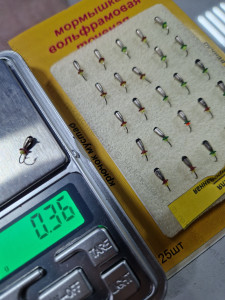 Мормышка вольф.точеная Капля Комби  D-2,5мм/вес- 0,36гр серебро/черный