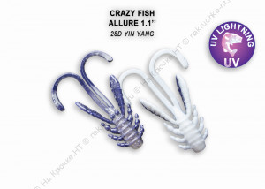 ALLURE 1,1"  46-27-28d-6 Силиконовые приманки Crazy Fish
