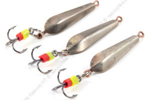 Блесна вертикальная "Яман" Клопик с тройником ,размер 25 мм, вес 1,7 г, цвет никель