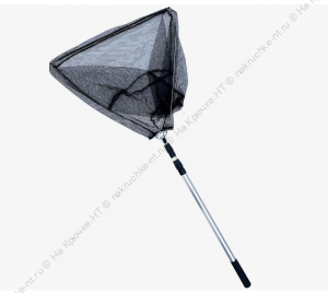 Подсачек складной телескопический L-150 см, треугольный обод 60 см, капрон